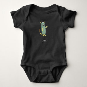 Cute Little Monster Personalised Baby Bodysuit