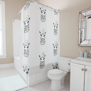 Cute little monster shower curtain