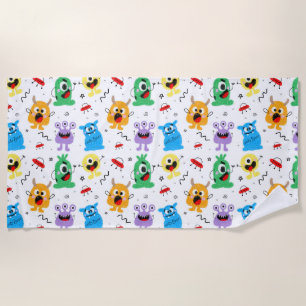 Cute Little Monsters Beach Towel