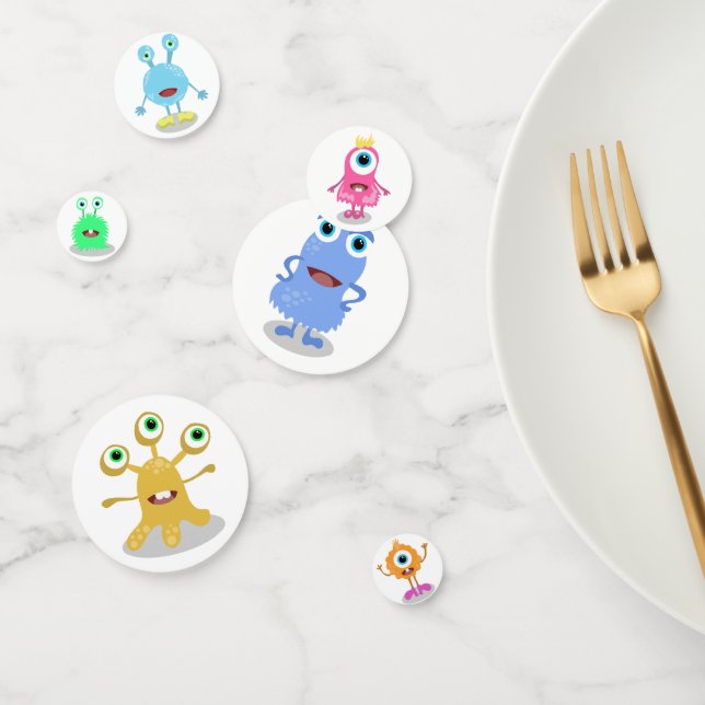 Cute Little Monsters Birthday Party Decorations Confetti (Group)