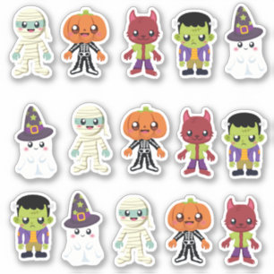 Cute Little Monsters Halloween  Sticker