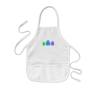 Cute Little Monsters Kids Apron