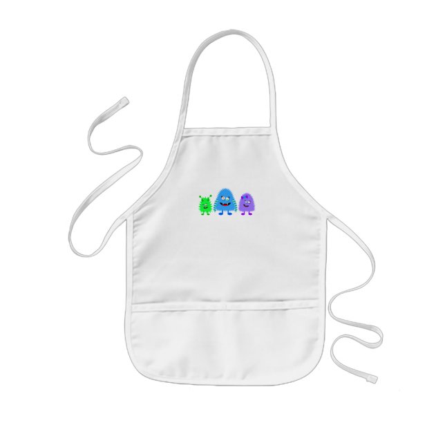 Cute Little Monsters Kids Apron (Front)