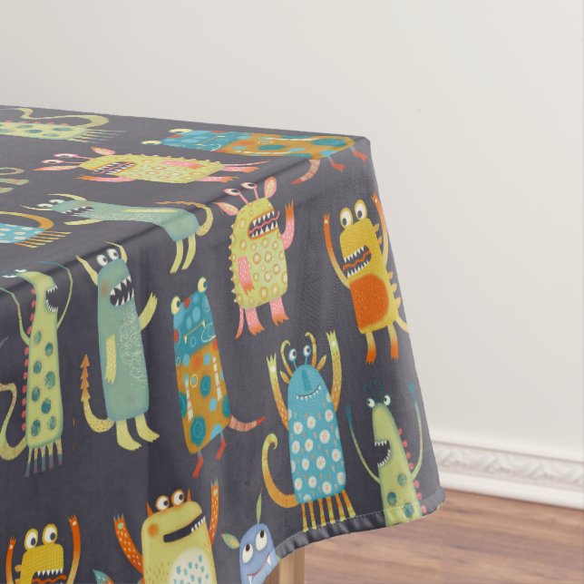 Cute Little Monsters Tablecloth (In Situ)