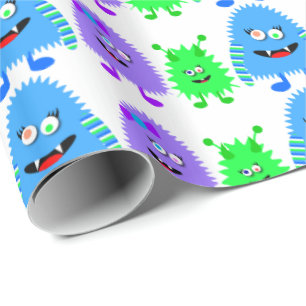 Cute Little Monsters Wrapping Paper