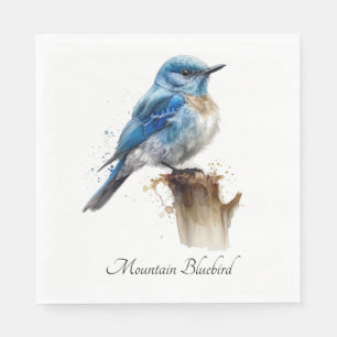 cute little mountain bluebird customisable napkin