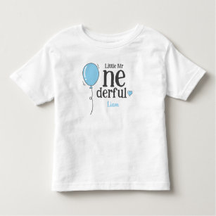 Cute Little Mr Onederful First Birthday Balloon Toddler T-Shirt