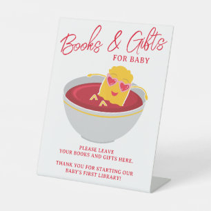 Cute Little Nugget Girl Baby Shower Books & Gifts Pedestal Sign