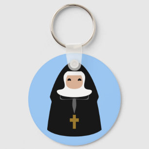 Cute Little Nuns Key Ring