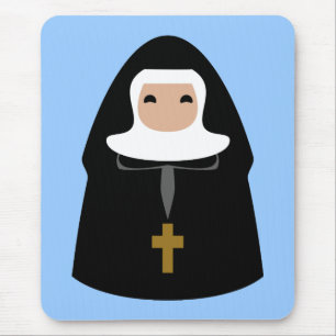 Cute Little Nuns Mouse Mat