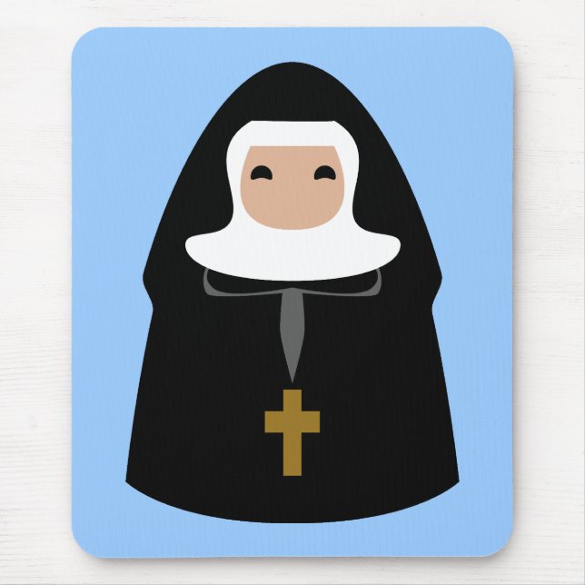 Cute Little Nuns Mouse Mat (Front)