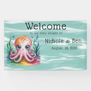 Cute Little Octopus Under The Sea Gift Banner