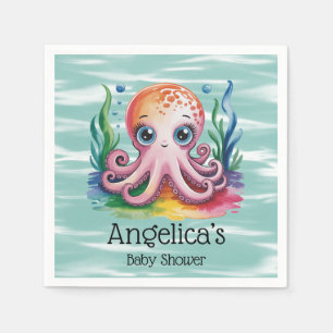 Cute Little Octopus Under The Sea Napkin