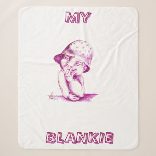 Cute little one laughing sherpa blanket