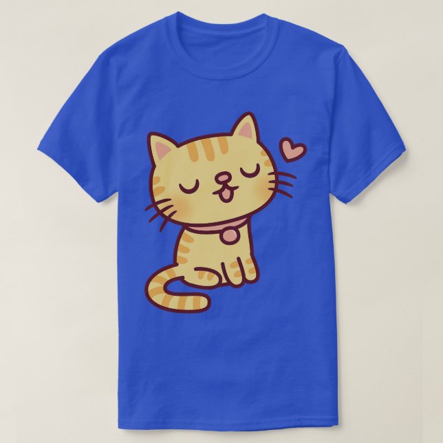 Cute Little Orange Tabby Cat T-Shirt (Design Front)