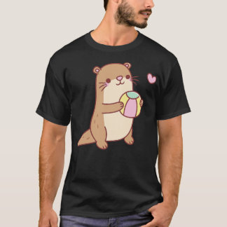 Cute Little Otter Play With Beach Ball T-Shirt
