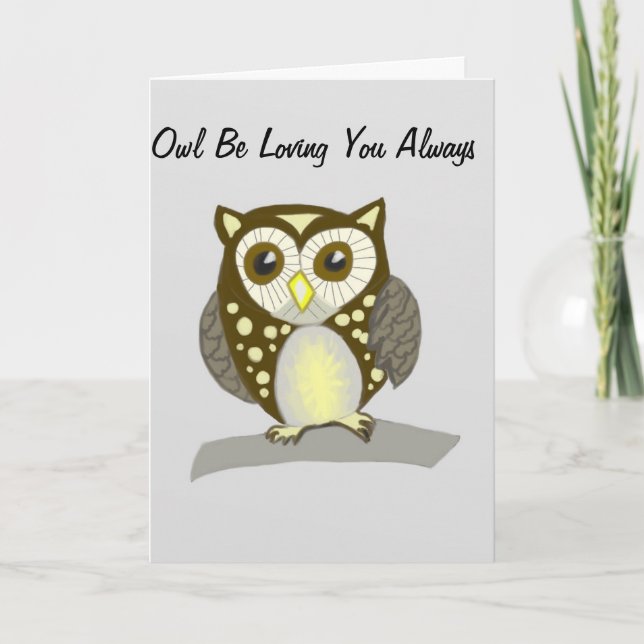 Cute little owl card (Front)