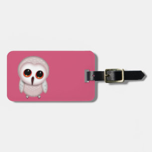 Cute Little Owl Illustration Luggage Tag