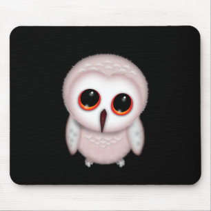 Cute Little Owl Illustration Mouse Mat
