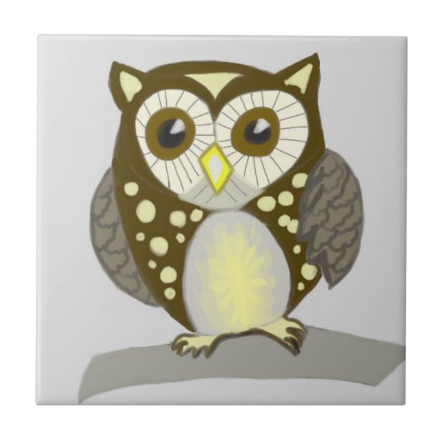 Cute little owl tile (Front)