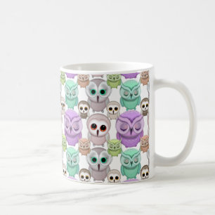 Cute Little Owls in Pastel Colours Coffee Mug