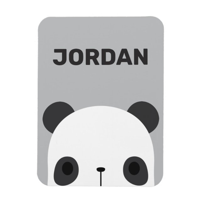 Cute Little Panda Bear with Personalised Name  Magnet (Vertical)