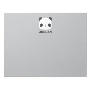 Cute Little Panda Bear with Personalised Name Notepad