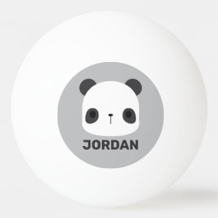 Cute Little Panda Bear with Personalised Name  Ping Pong Ball