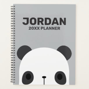 Cute Little Panda Bear with Personalised Name Planner