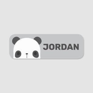 Cute Little Panda Bear with Personalised Name Tag