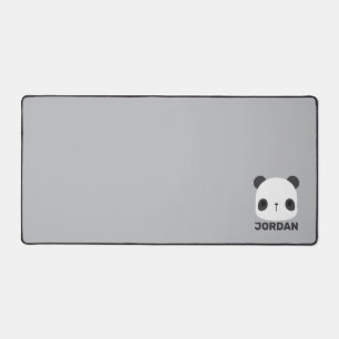 Cute Little Panda Bear with Personalized Name Desk Mat