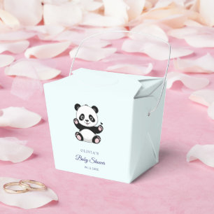 Cute Little Panda Modern Baby Shower Favour Box