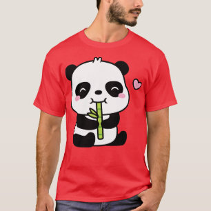 Cute Little Panda Munching On Bamboo Shoot T-Shirt