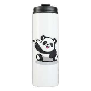 cute little panda thermal tumbler