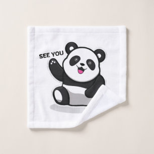 cute little panda wash cloth