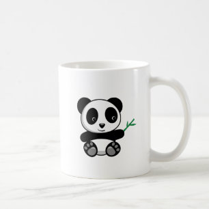 Cute Little Panda with a Bamboo Stick Coffee Mug