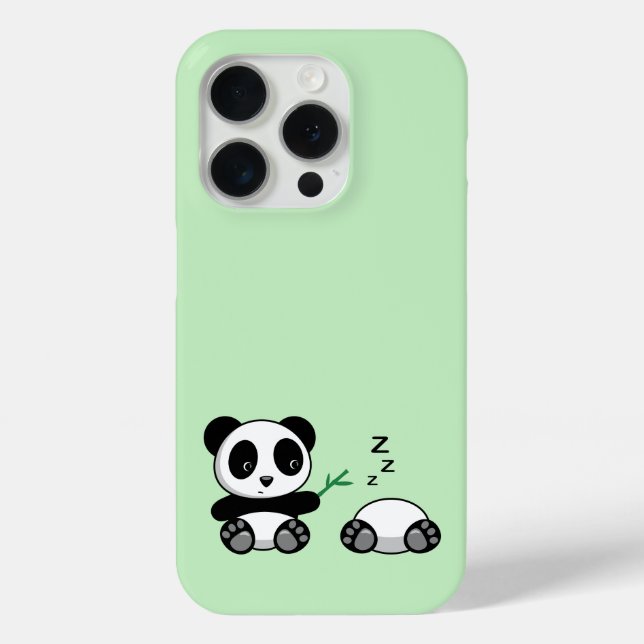 Cute Little Pandas on Green Case-Mate iPhone Case (Back)