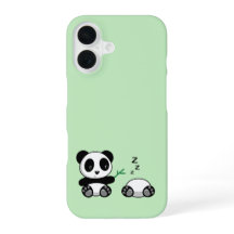 Cute Little Pandas on Green