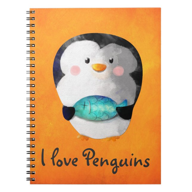 Cute Little Penguin Notebook (Front)
