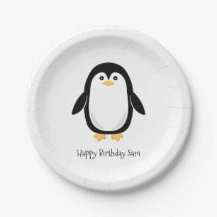 Cute Little Penguin Paper Plate