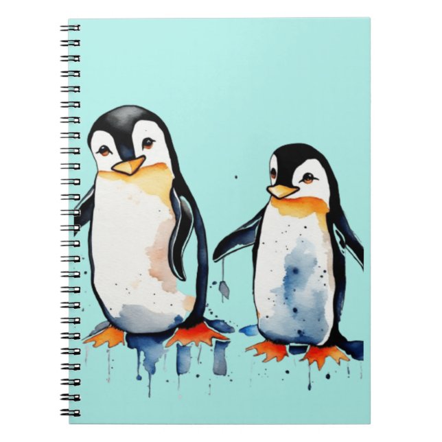 Cute little penguins  notebook (Front)