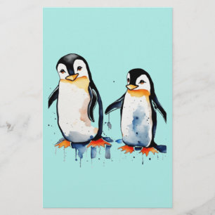 Cute little penguins  stationery