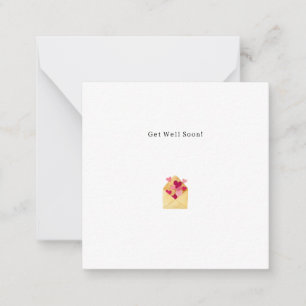 Cute Little Personalized Get Well Soon Card. Card