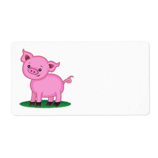 Cute Little Pig Label (Front)