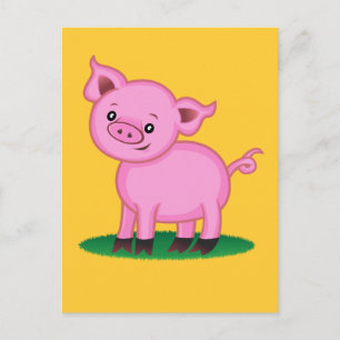 Cute Little Pig Postcard