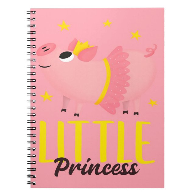 Cute little Pig Princess Piglet| Box Wallet Colour Notebook (Front)