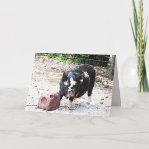 Cute Little Piggy - Farm Life Greeting Card