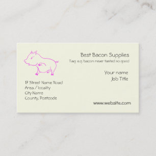 Cute little Piggy in Pink Business Card