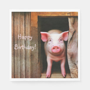  Cute Little Piggy Napkin