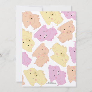 Cute Little Piggy Pig's Birthday Party Invite